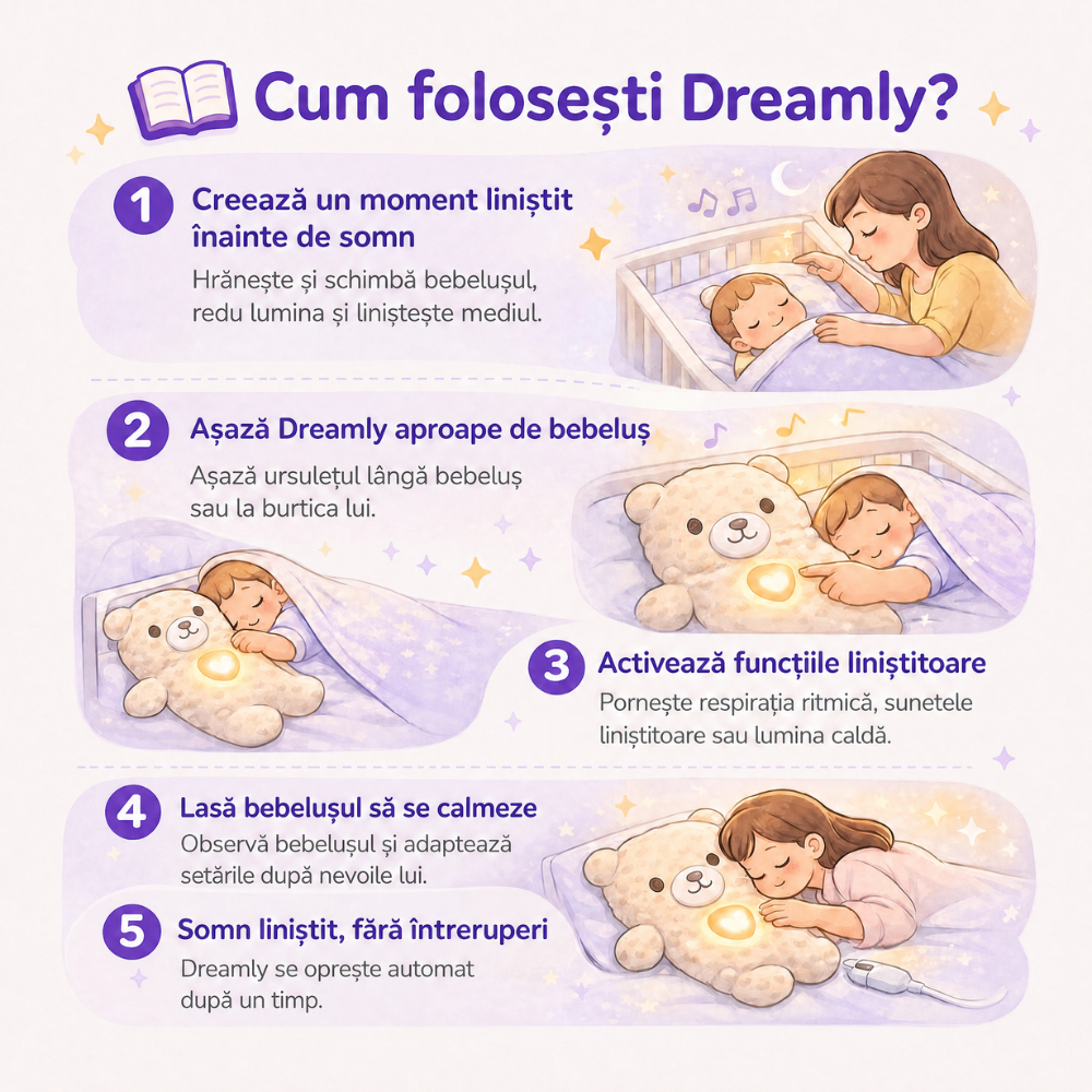 Dreamly – Ursuleț care respiră, pentru un somn ușor